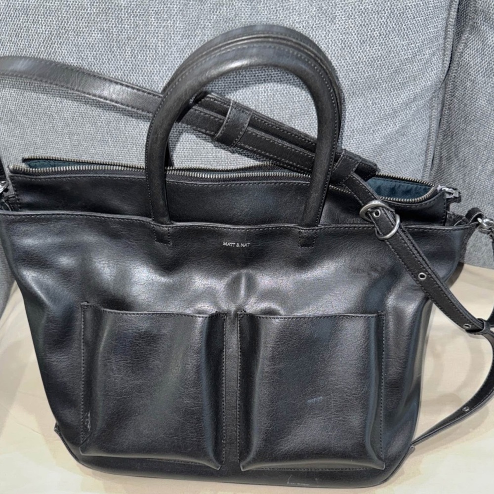 Matt & Nat Black Laptop/Diaper Bag